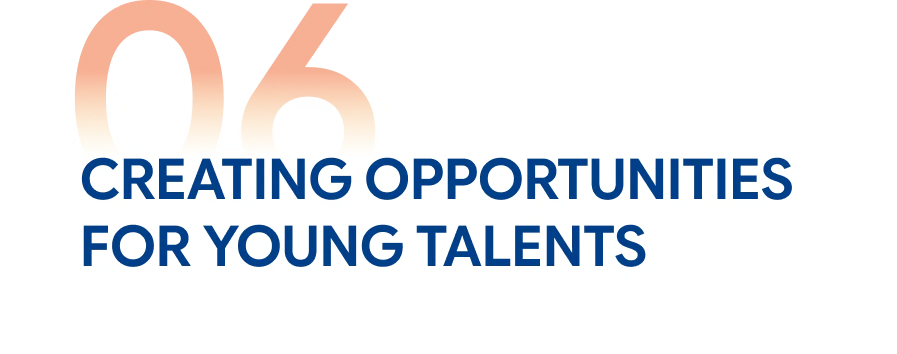 Creating opportunities for young talents